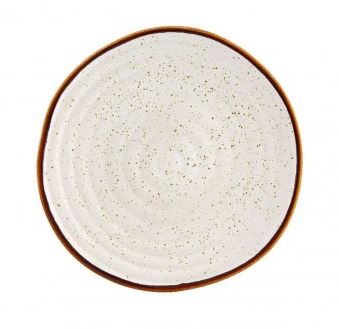 PRATO RASO 28CM RUSTIC BRANCO